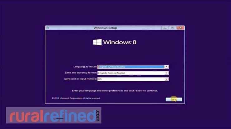 cara mudah install windows 8