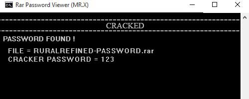 cara buka password rar dengan cmd