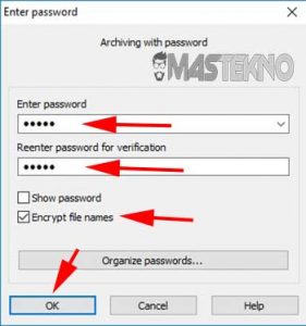password dokumen winrar 3