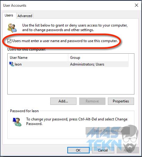 cara menghilangkan password atau lock screen di windows 10
