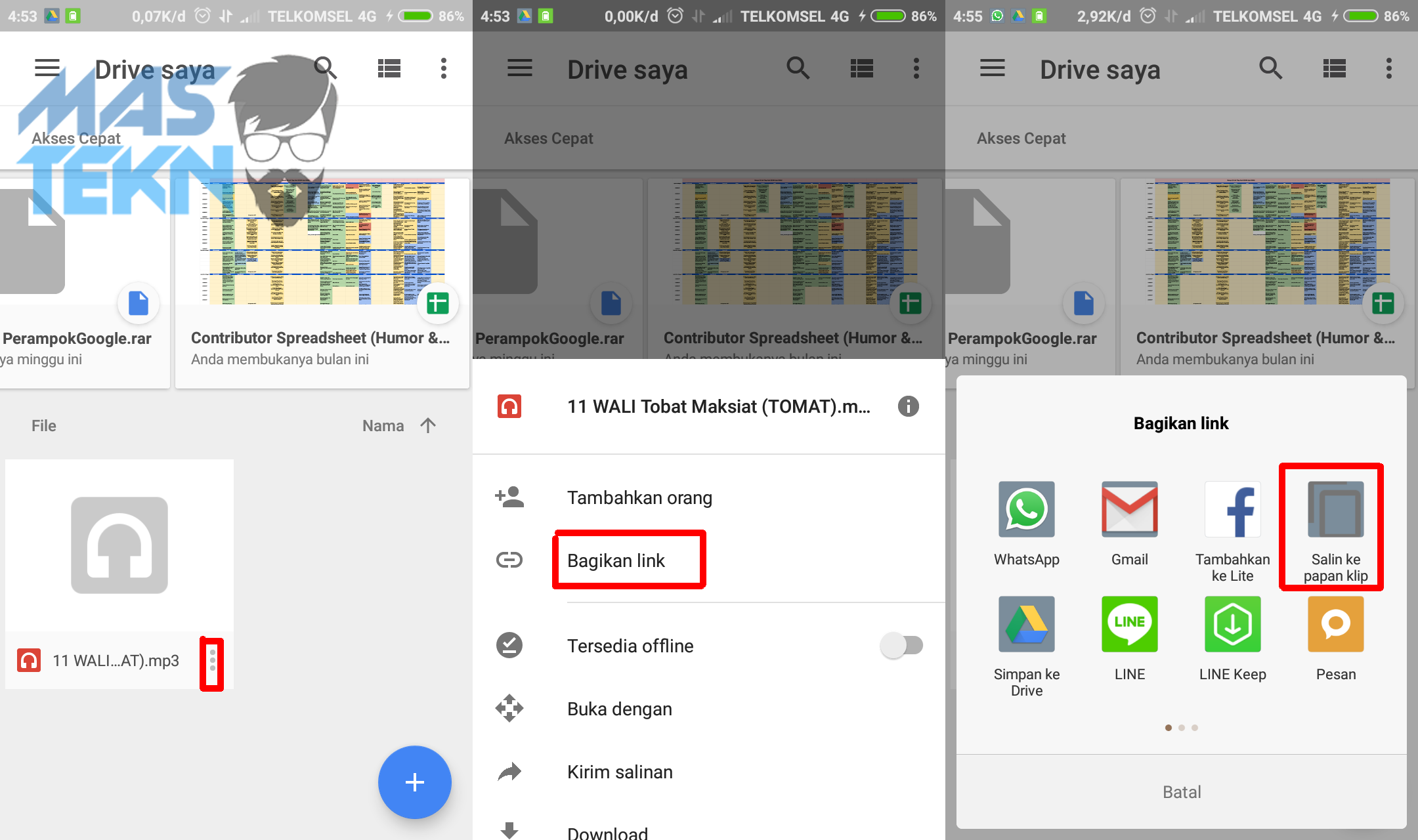 cara berbagi file dengan google drive