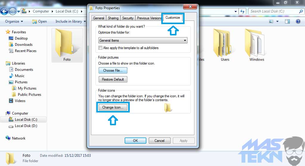 Cara mudah mengganti icon folder di komputer atau laptop 