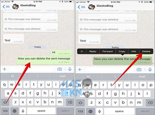 cara menghapus pesan whatsapp yang sudah terkirim