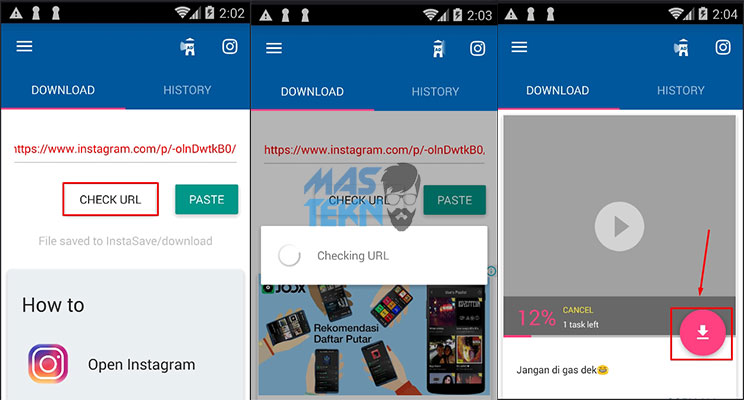 cara download foto video instagram android tanpa aplikasi