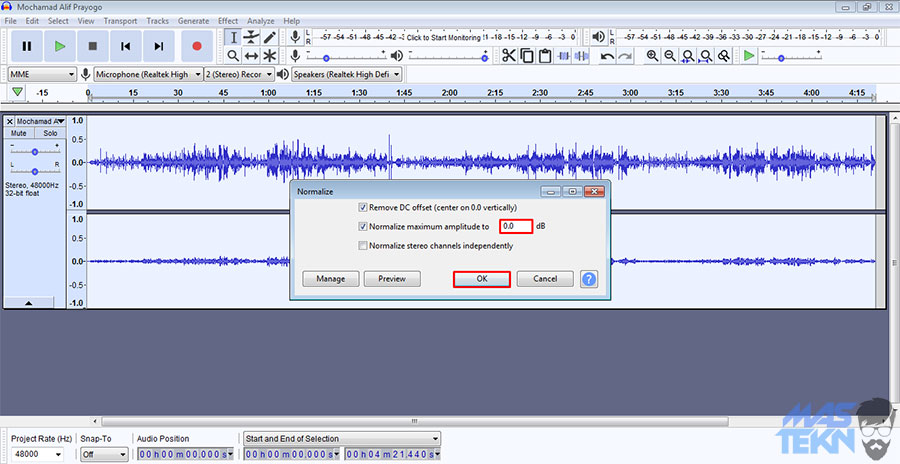 cara menghilangkan noise pada audio dengan audacity 7
