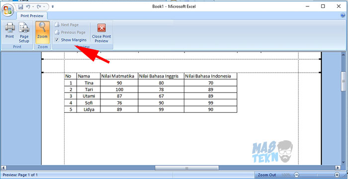 Cara Mencetak Dokumen Microsoft Excel 5 Dengan Benar