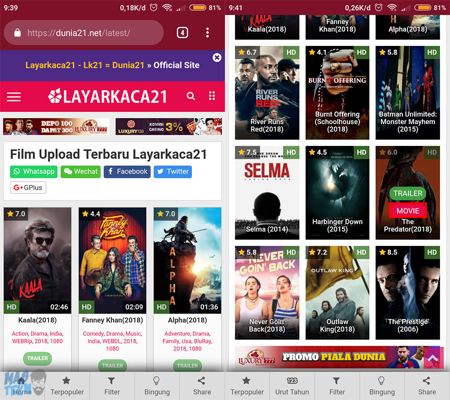 cara download film layarkaca21 di pc laptop dan hp android 7