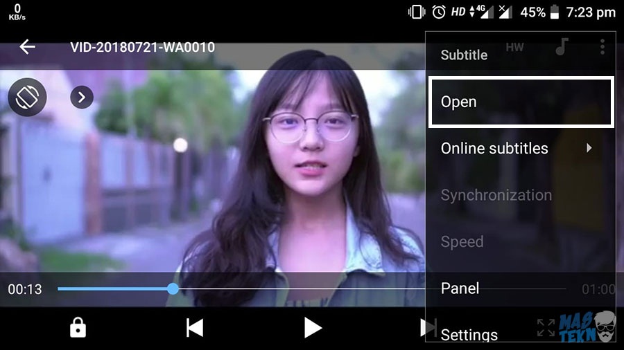 cara menampilkan subtitle pada saat menonton film di android 