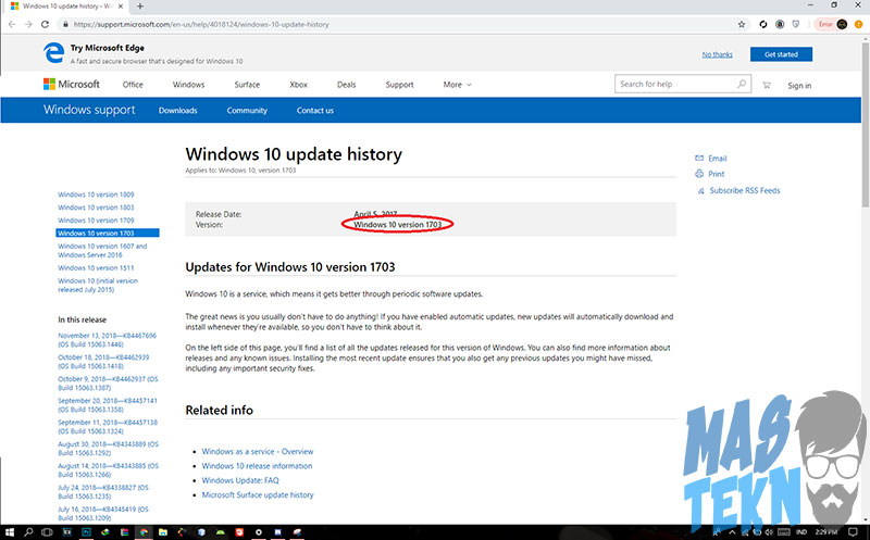 cara instal update windows 10 manual