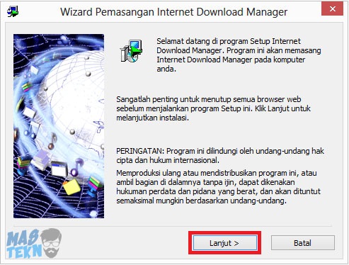 cara install aplikasi internet download manager idm 