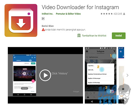 Berikut adalah 7 aplikasi download video Instagram terbaik 3.