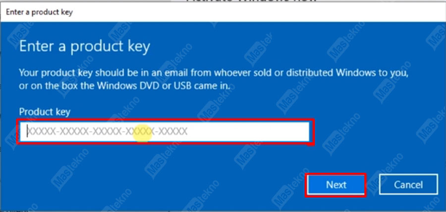 Cara mengaktifkan kunci produk Windows