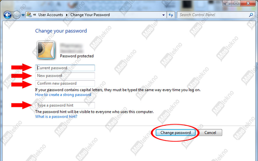Cara mengganti password di laptop windows 7