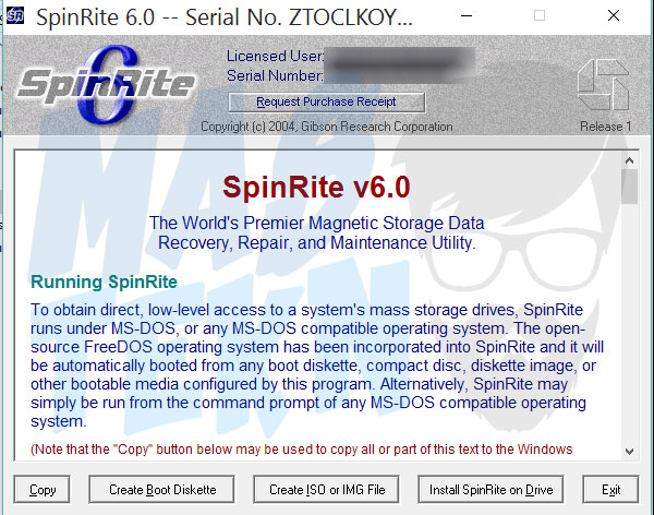 Buka Software SpinRite