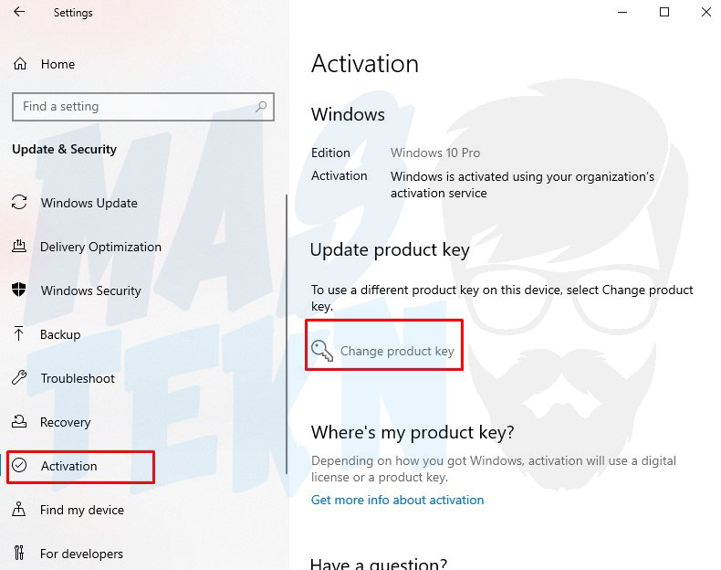 cara aktivasi product key windows 10
