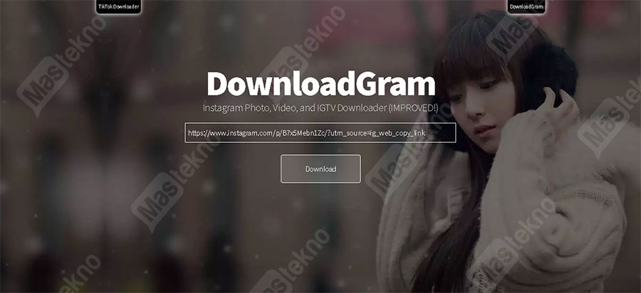Menggunakan DownloadGram