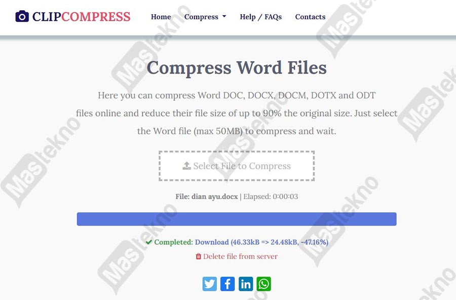 cara kompres file microsoft word online