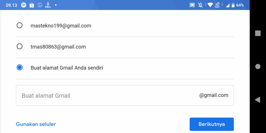 Cara membuat akun gmail di hp android