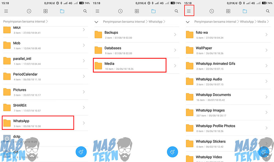Melalui File Manager