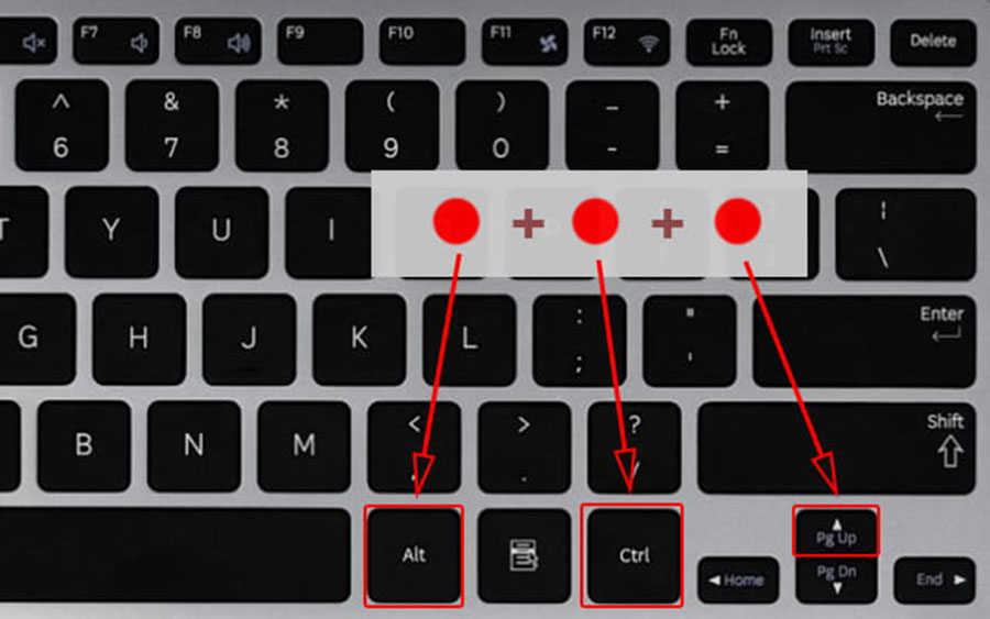 menggunakan shortcut keyboard