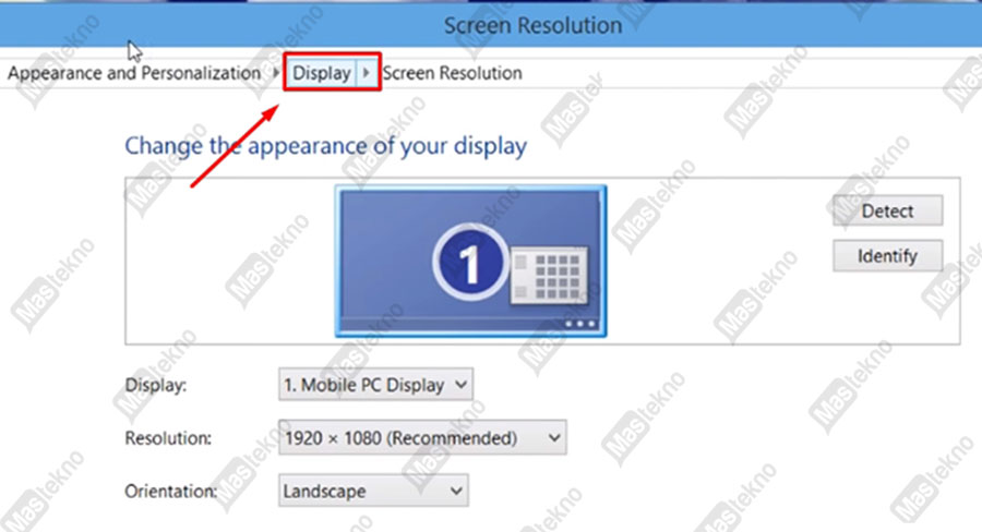 Cara mengubah resolusi layar Windows 8